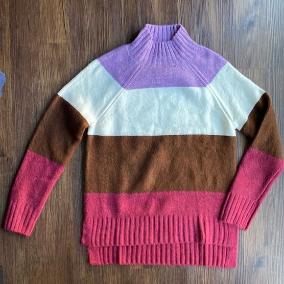 Love Ellie Purple Colorblock Sweater - Picture 1 of 7